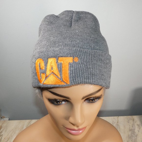 Caterpillar - CAT logo Knit Cap Beanie Gray - Picture 5 of 11